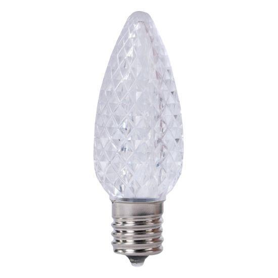 C9 LED Bulb - Transparent - Faceted