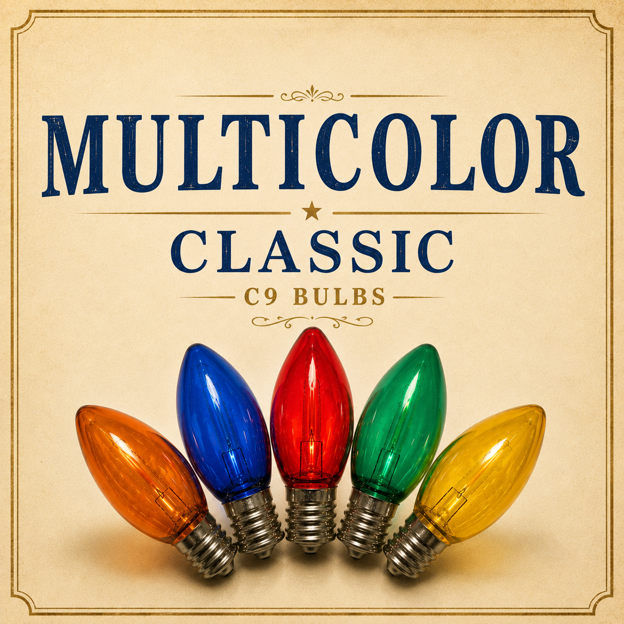 Certified Classic C9 LED Plastic Filament Bulbs, Shatterproof