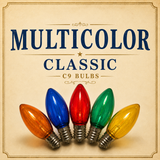 Certified Classic C9 LED Plastic Filament Bulbs, Shatterproof