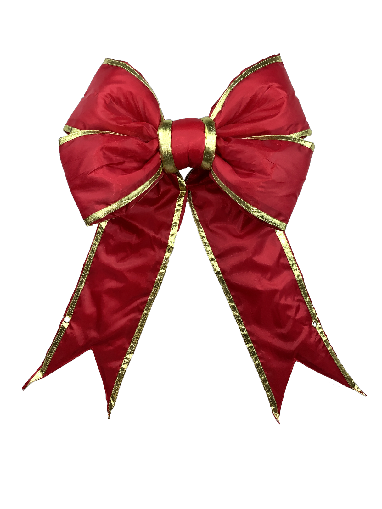 Dark Red & Gold Premium Nylon Bow