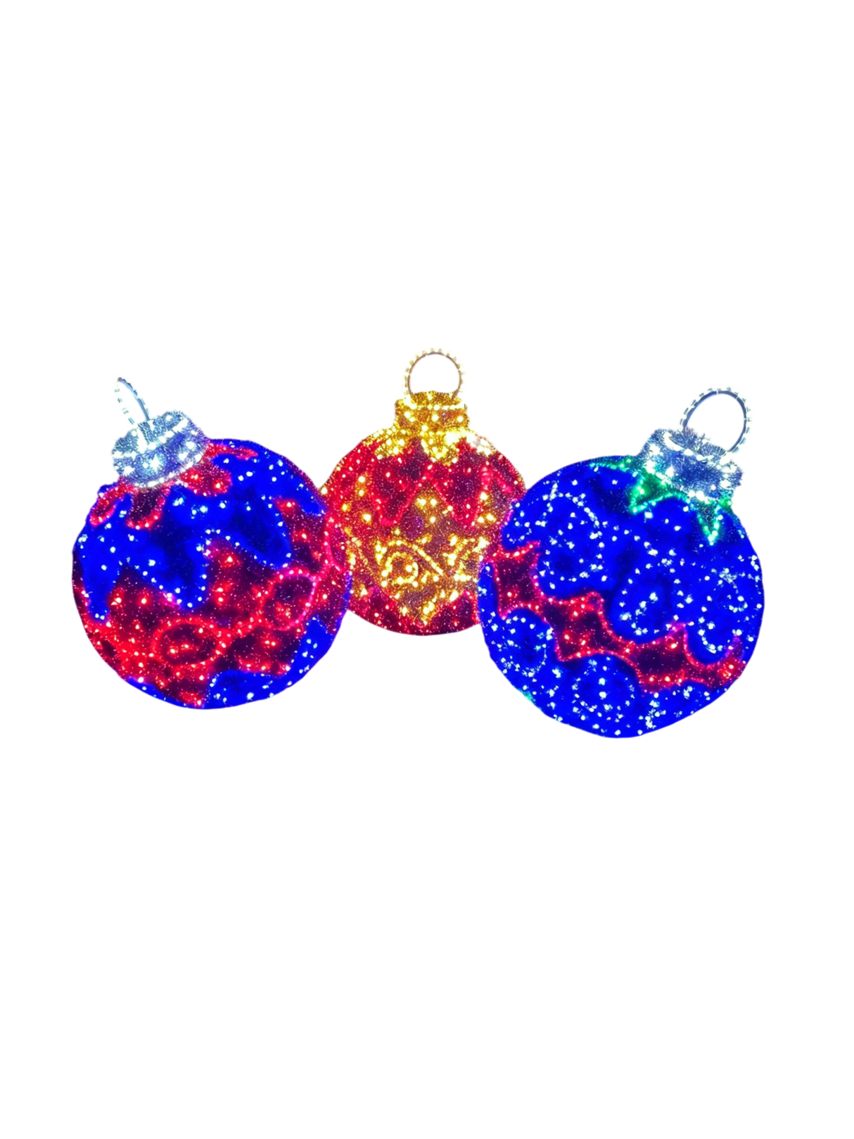 Giant Pre-Lit LED Brilliant Ornaments (3)
