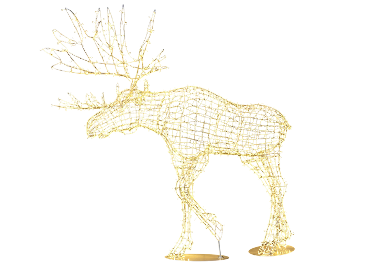 Giant Pre-Lit LED Moose - Warm White (Set of 3)