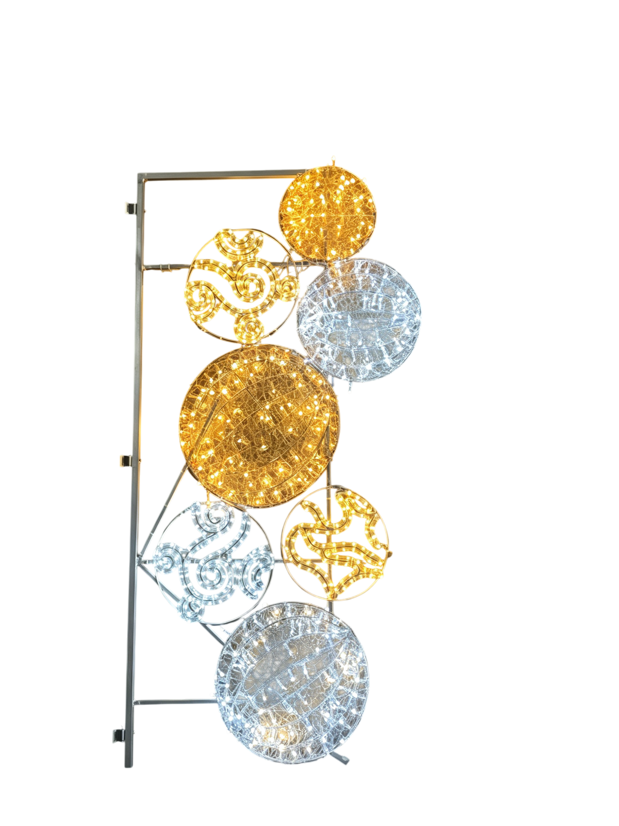 Giant Pre-Lit LED Ornaments Pole Mount 2D Wire Frame Decor WW2800