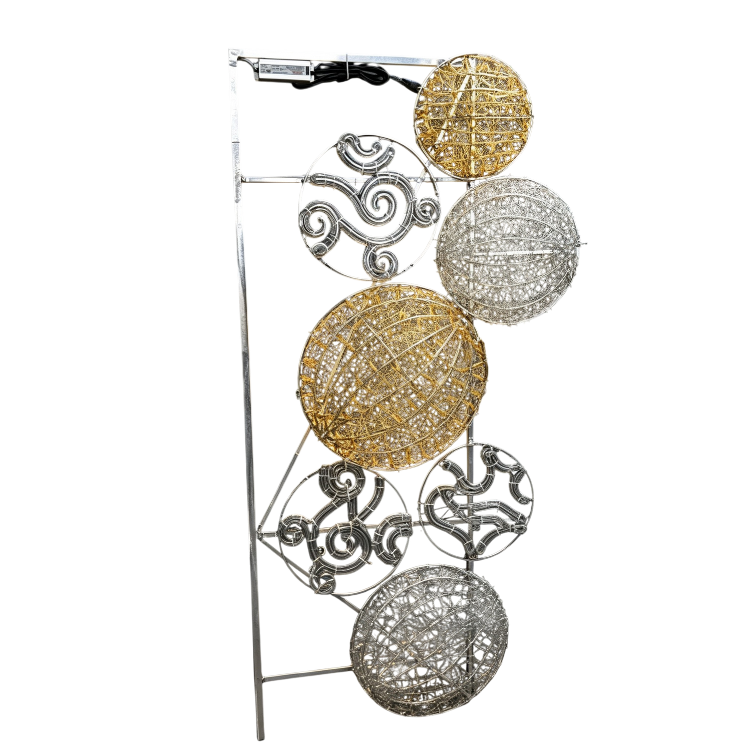 Giant Pre-Lit LED Ornaments Pole Mount 2D Wire Frame Decor WW2800