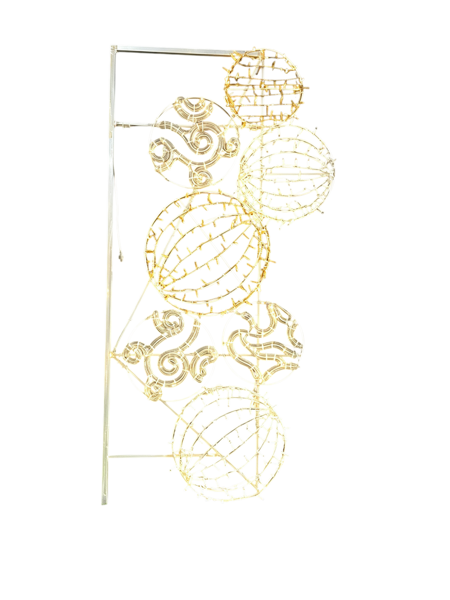 Giant Pre-Lit LED Ornaments Pole Mount 2D Wire Frame Decor WW2800