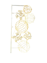 Giant Pre-Lit LED Ornaments Pole Mount 2D Wire Frame Decor WW2800