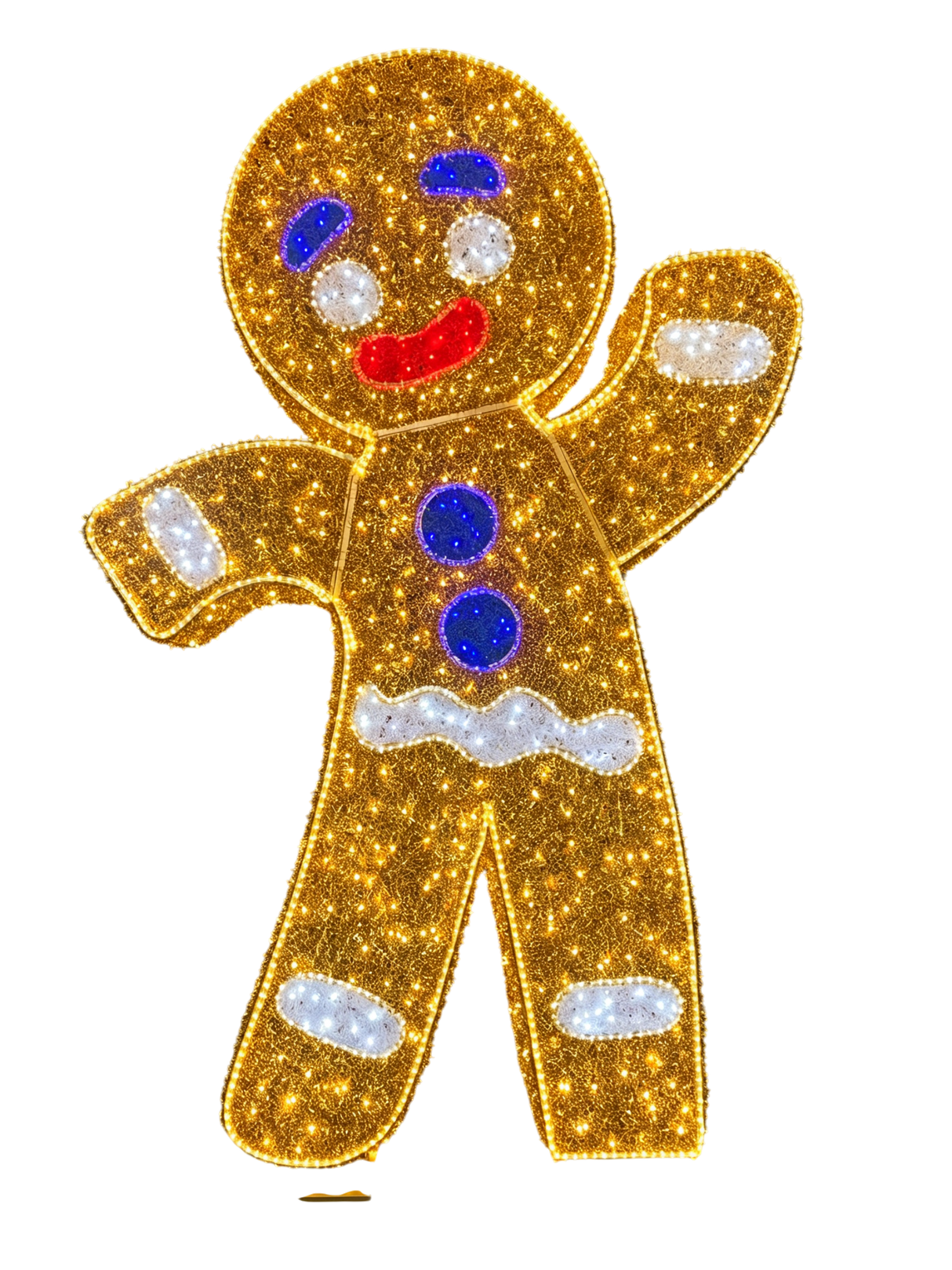Giant Pre-Lit LED Posing Gingerbread Man