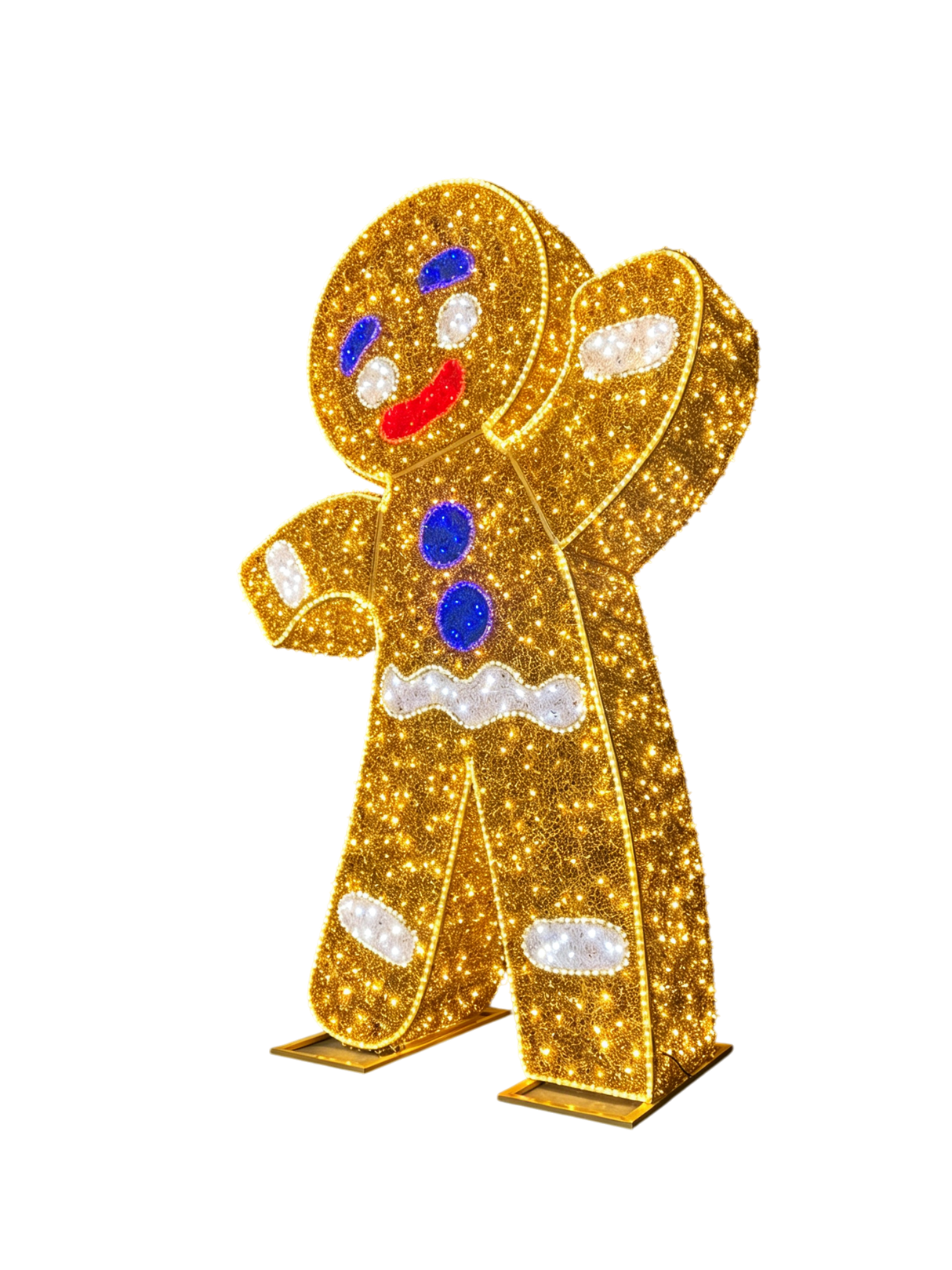 Giant Pre-Lit LED Posing Gingerbread Man