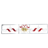 Giant Pre-Lit LED Ribbon Bell Overhang 2D Wire Frame Decor