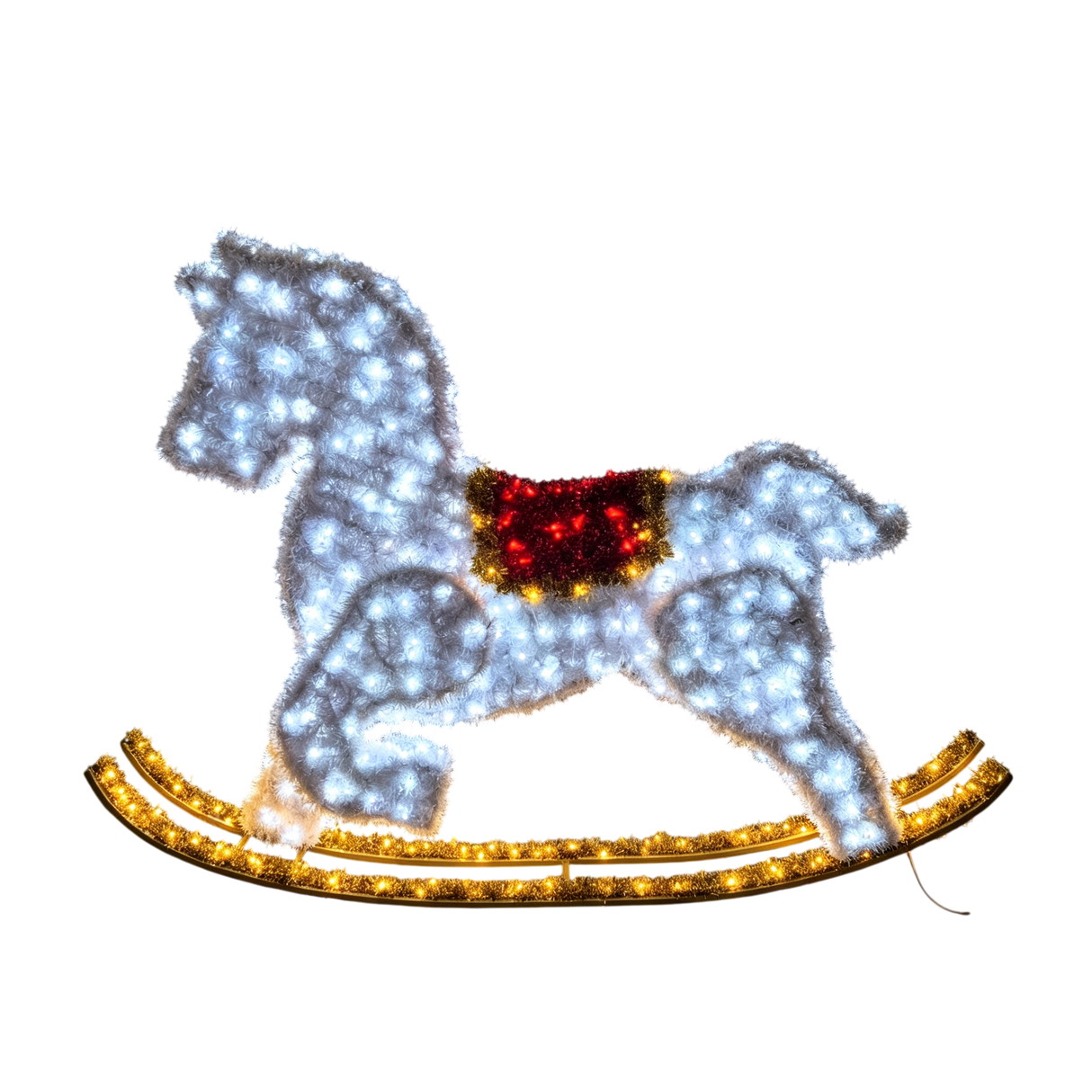 Giant Pre-Lit LED Rocking Horse