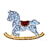 Giant Pre-Lit LED Rocking Horse