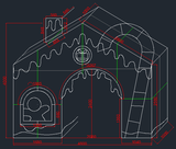 Giant Pre-Lit LED Walk-Through Gingerbread House
