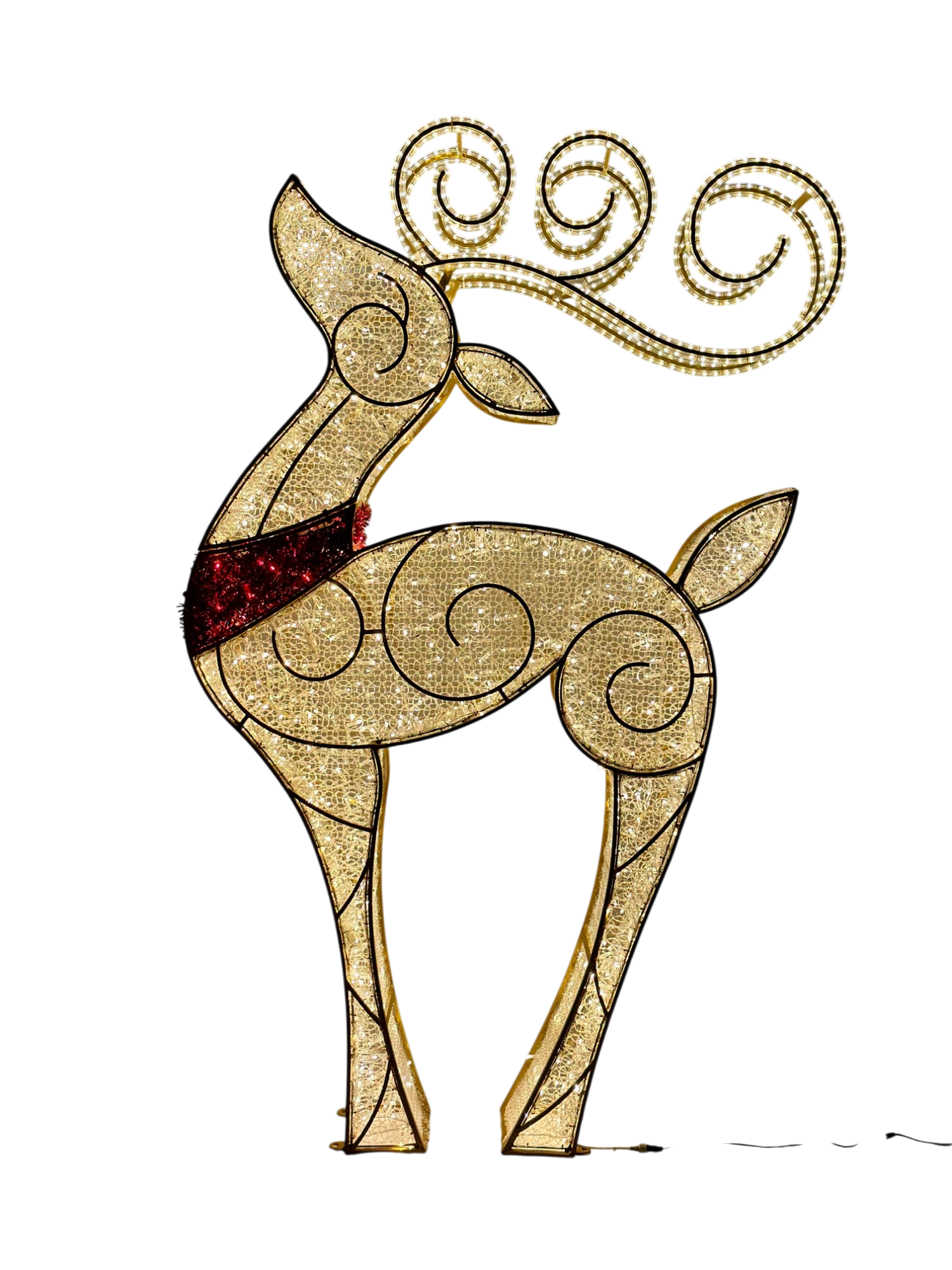 Large Pre-Lit LED Fancy Reindeer
