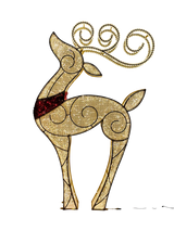 Large Pre-Lit LED Fancy Reindeer