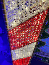 Large Pre-Lit LED Candy Canes - Warm White & Red