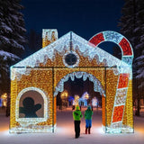 Giant Pre-Lit LED Walk-Through Gingerbread House