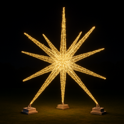 Giant Pre-Lit LED Multi Dimensional Star