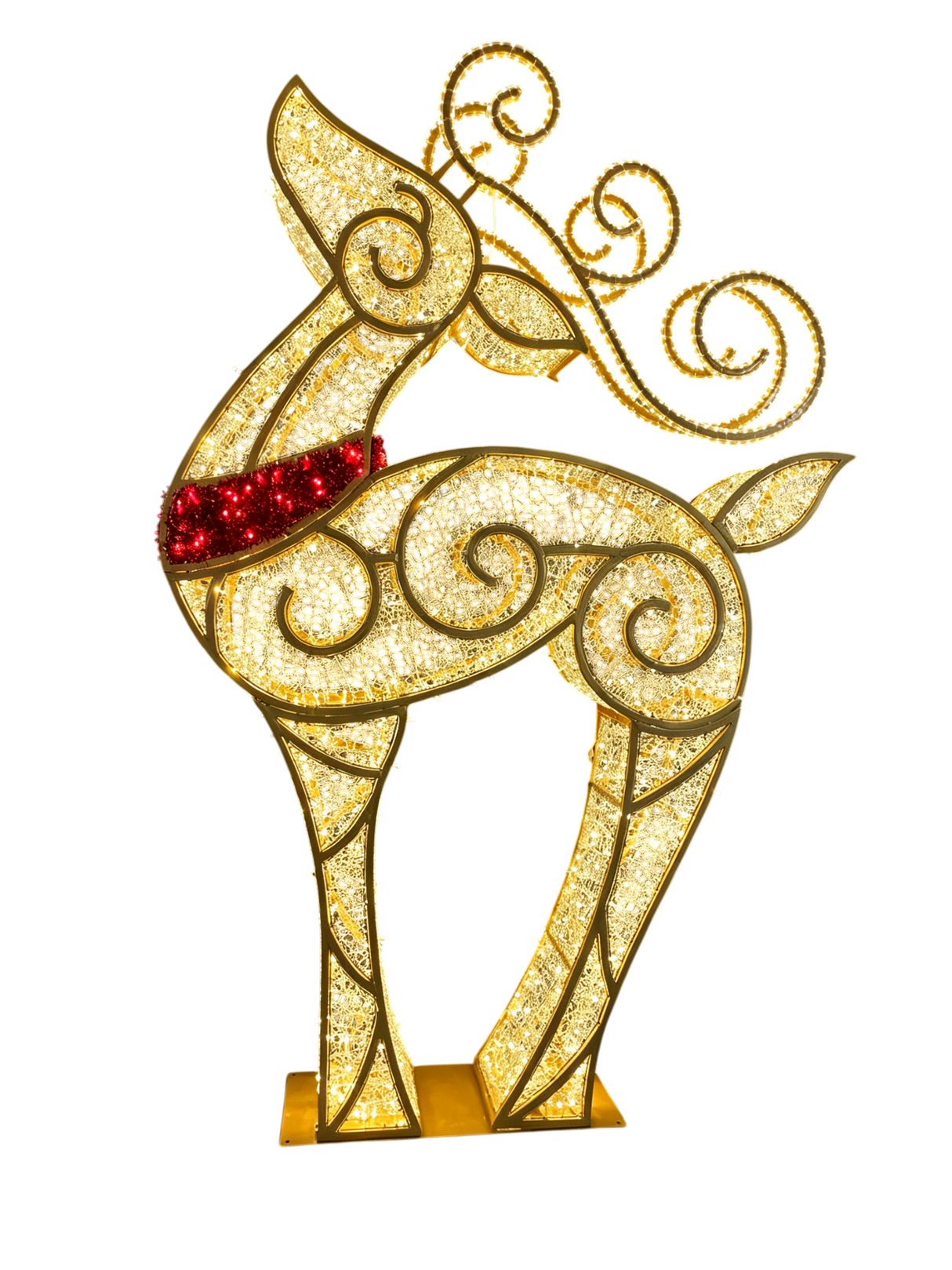 Large Pre-Lit LED Fancy Reindeer