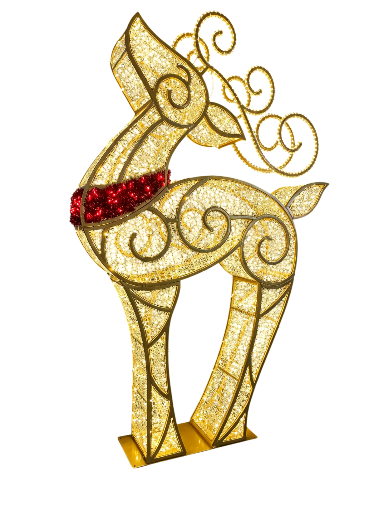 Large Pre-Lit LED Fancy Reindeer