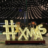 Giant Pre-Lit LED #XMAS