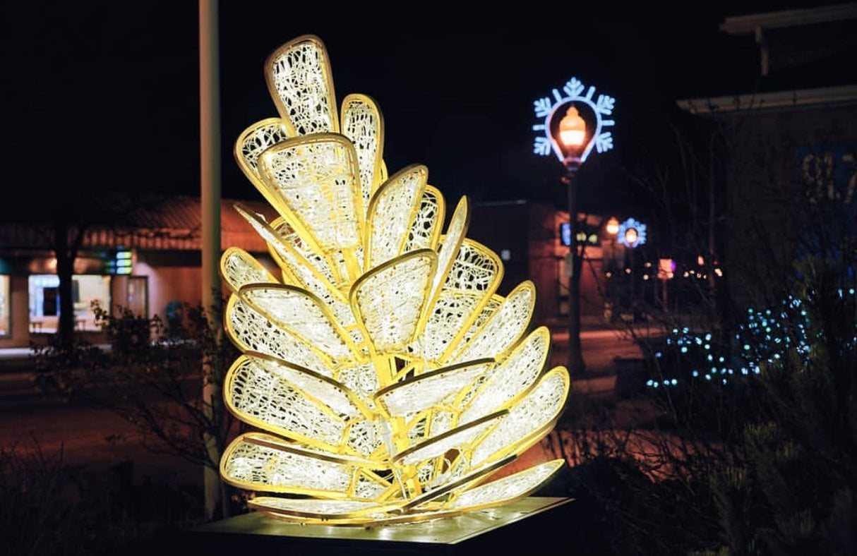 Giant Pre-Lit LED Illuminated Pinecone