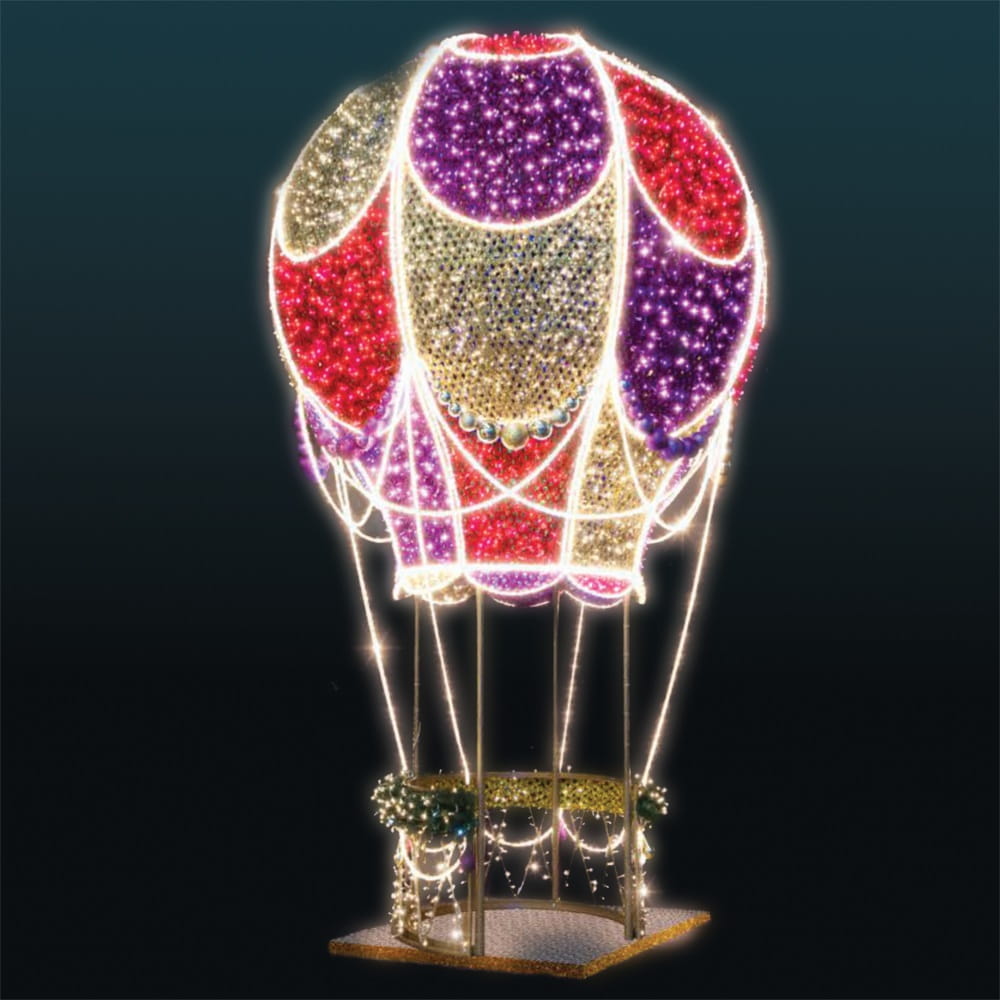 Giant Pre-Lit LED Colorful Hot Air Balloon