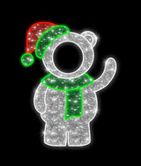 Set of 2 Polar Bear Pre-Lit LED Illuminating Photo Props