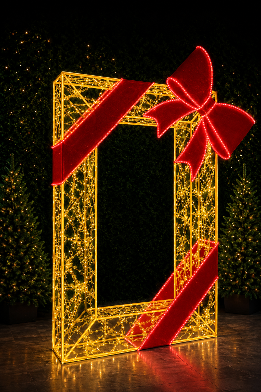 Giant Pre-Lit LED Illuminating Photo Prop – Premium Bow