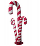 Giant Fiberglass Candy Cane Trio