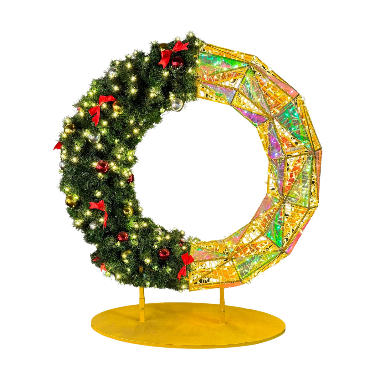 Giant Prismatic Iridescent Wreath