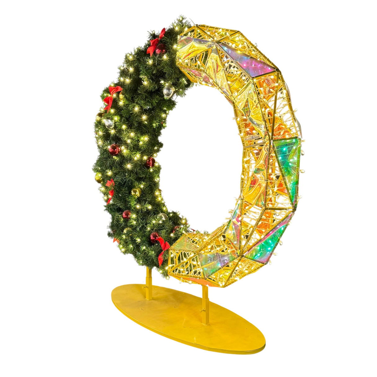 Giant Prismatic Iridescent Wreath