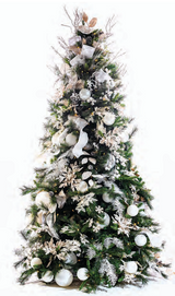 Pre-Decorated Christmas Tree - Full/Standard Fully Decorated