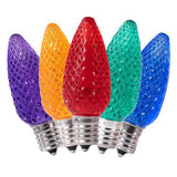 C9 LED Bulb - Transparent - Faceted