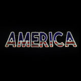 Giant Pre-Lit LED America Patriotic Sign 2D Wire Frame Decor