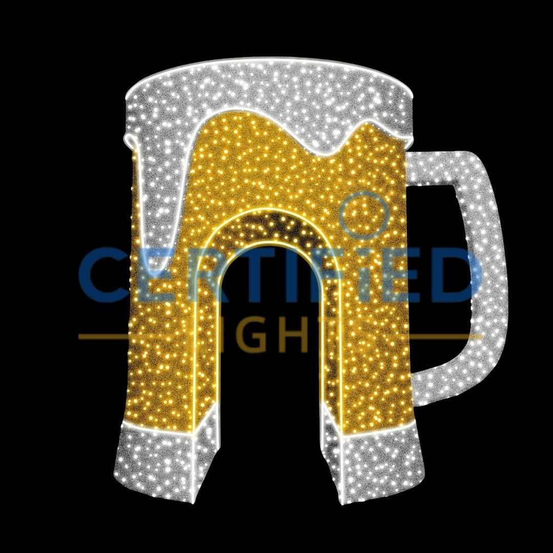 Giant Pre-Lit LED Walk-Through Beer Mug