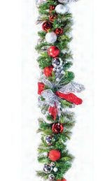 Pre-Decorated Christmas Garland - Fully Decorated