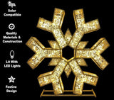 Giant LED 3D Snowflake Display – Solar Compatible