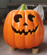 Giant Fiberglass Smiling Pumpkin