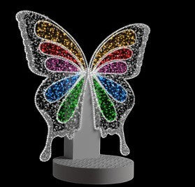 Giant Pre-Lit LED Multicolor Butterfly