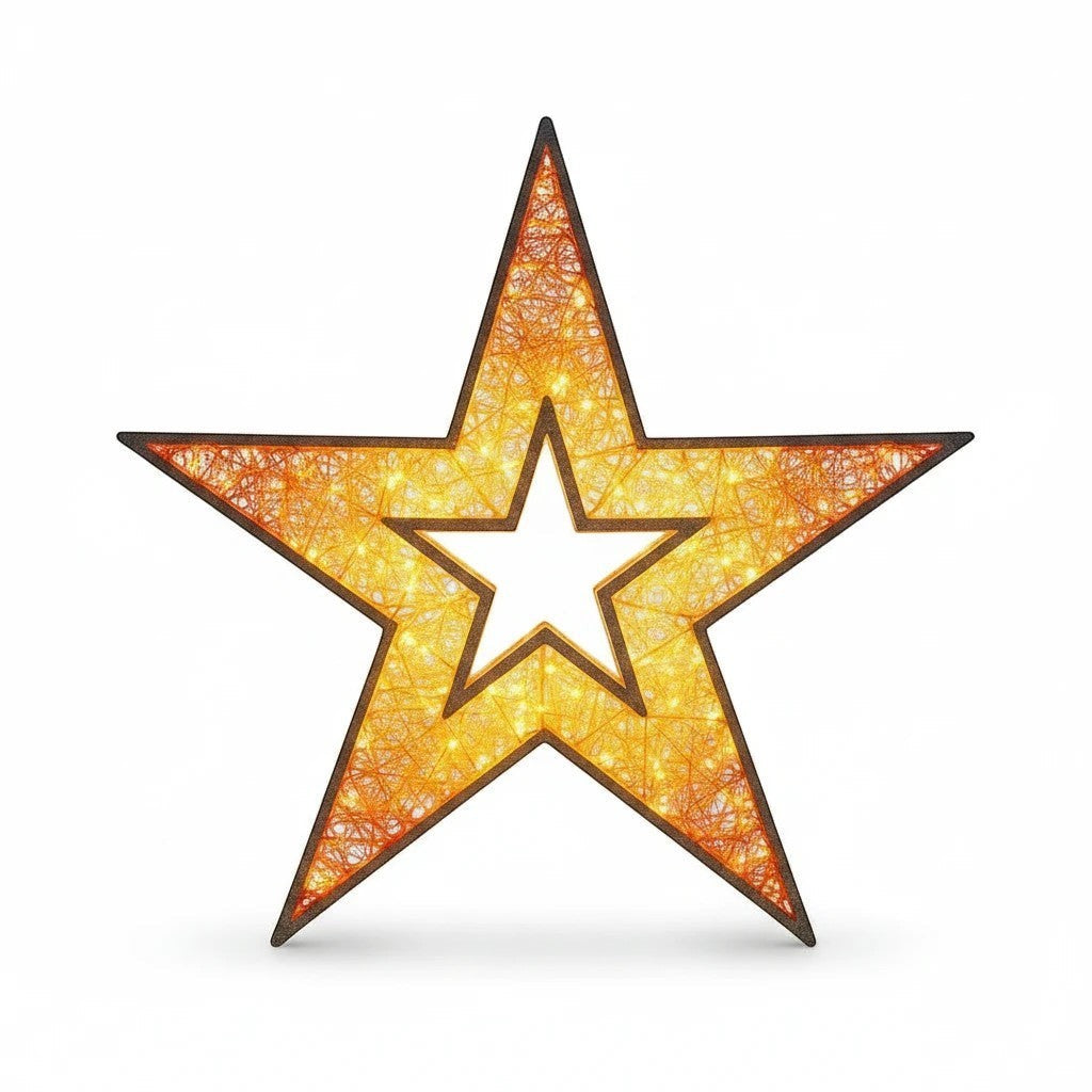 Giant Pre-Lit LED Crystal Star - RGB