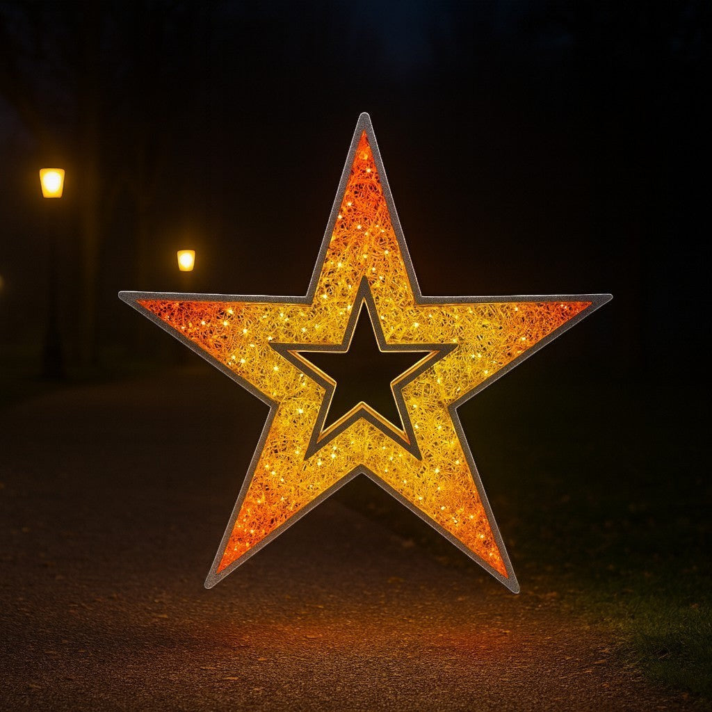 Giant Pre-Lit LED Crystal Star - RGB