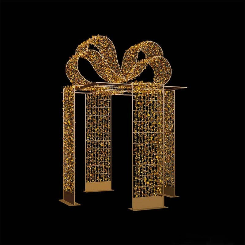 Giant LED Walk-Through Gift Box Bow