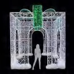 Giant LED Walk-Through Gift Box Cool Toned