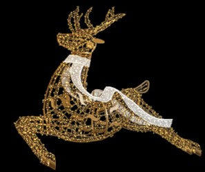 Giant Pre-Lit LED Prancing Reindeer