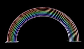 Giant Pre-Lit LED Rainbow Arch