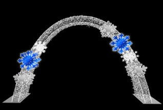 Giant Pre-Lit LED Wide Snowflake Arch