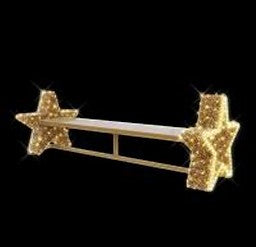 Giant Pre-Lit LED Star Bench