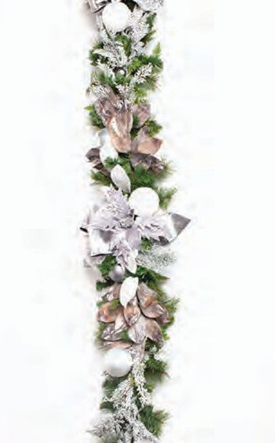 Pre-Decorated Christmas Garland - Fully Decorated