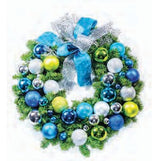 Pre-Decorated Christmas Wreath - Fully Decorated