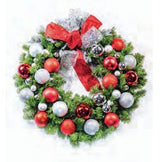 Pre-Decorated Christmas Wreath - Fully Decorated